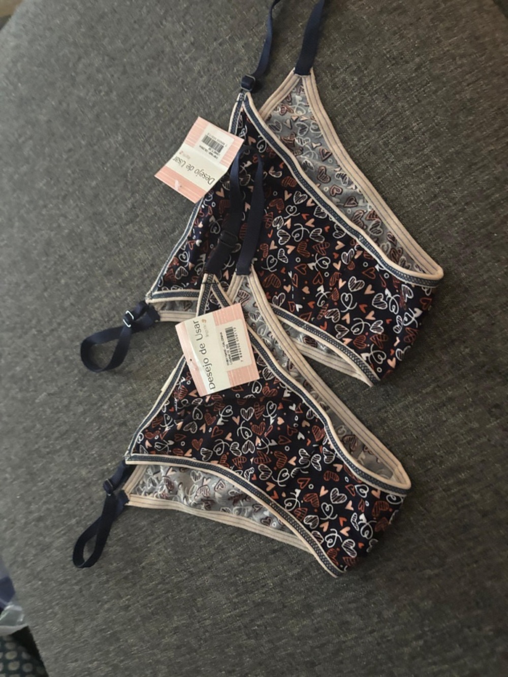 Two pieces panties set tongue